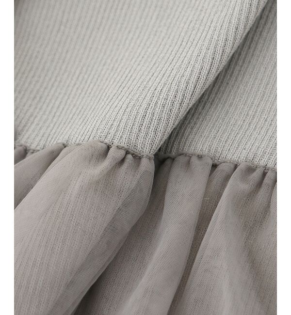 MAJESTICLEGON「肩リボンチュールフリルニット」|ニット・セーター|