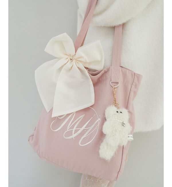 MAJESTICLEGON「リボンモチーフセットロゴトートバッグ」|トートバッグ|