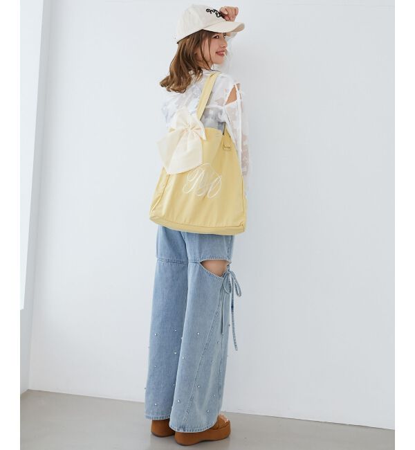 MAJESTICLEGON「リボンモチーフセットロゴトートバッグ」|トートバッグ|