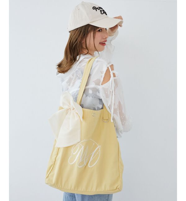 MAJESTICLEGON「リボンモチーフセットロゴトートバッグ」|トートバッグ|