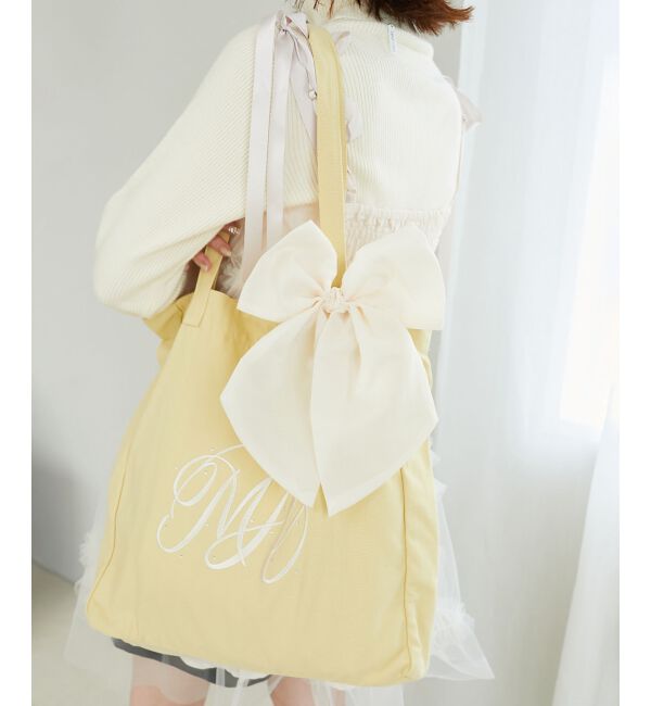 MAJESTICLEGON「リボンモチーフセットロゴトートバッグ」|トートバッグ|