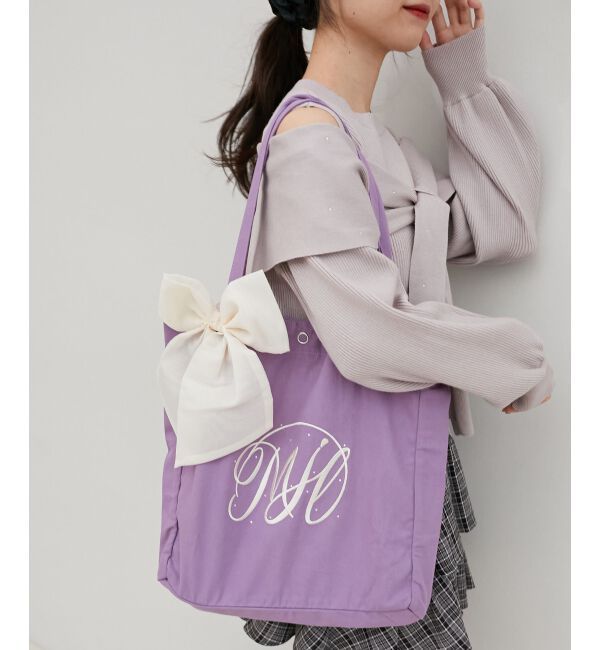 MAJESTICLEGON「リボンモチーフセットロゴトートバッグ」|トートバッグ|