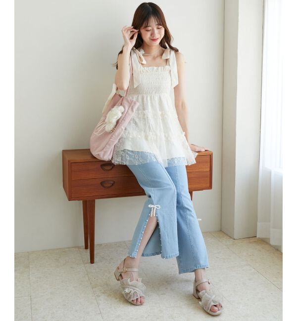 MAJESTICLEGON「リボンモチーフセットロゴトートバッグ」|トートバッグ|