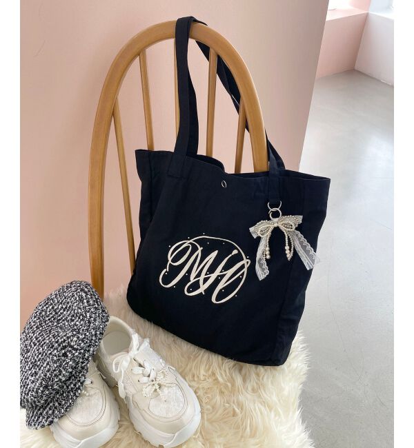 MAJESTICLEGON「リボンモチーフセットロゴトートバッグ」|トートバッグ|