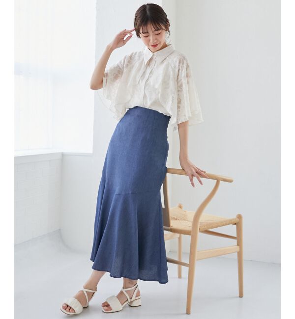  「シアーケープブラウス」|シャツ・ブラウス|