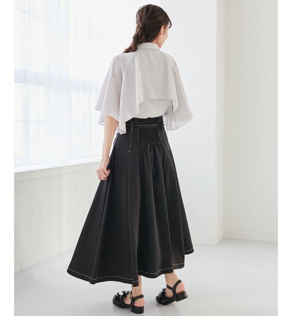  「シアーケープブラウス」|シャツ・ブラウス|