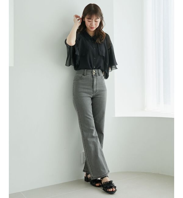  「シアーケープブラウス」|シャツ・ブラウス|