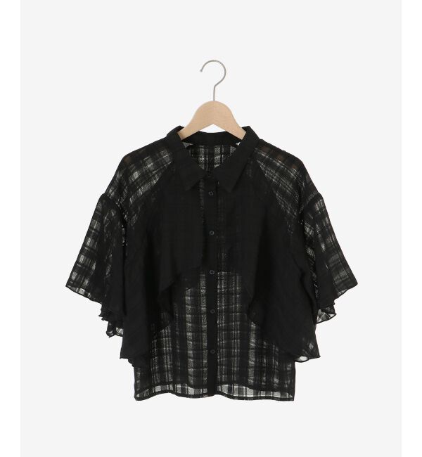 「シアーケープブラウス」|シャツ・ブラウス|