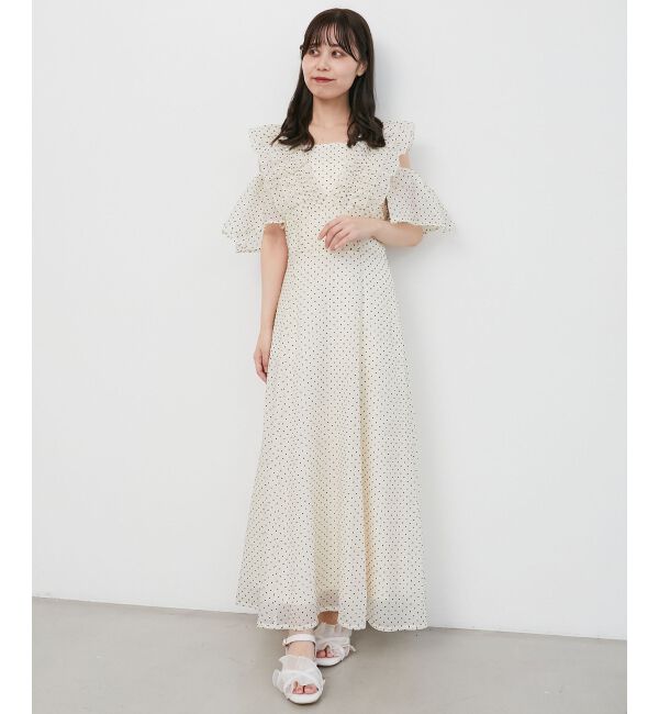  「バックレースアップフリルワンピース」|ワンピース|