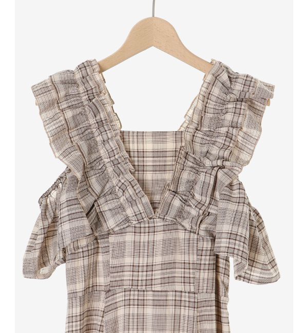  「バックレースアップフリルワンピース」|ワンピース|