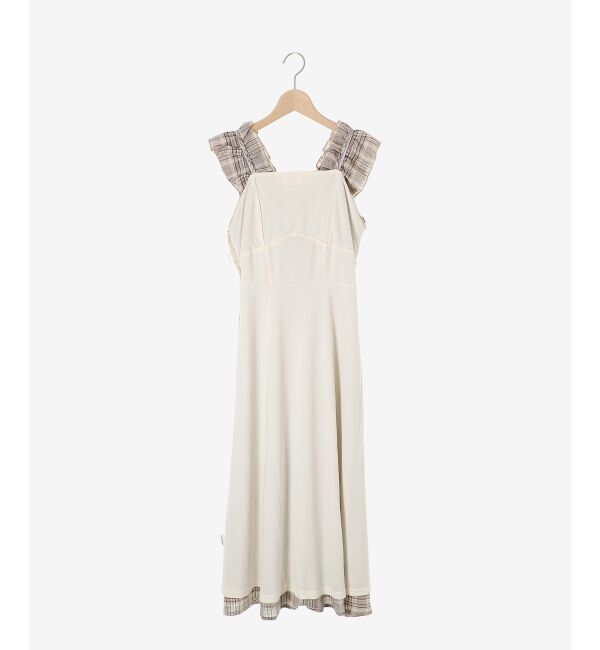  「バックレースアップフリルワンピース」|ワンピース|