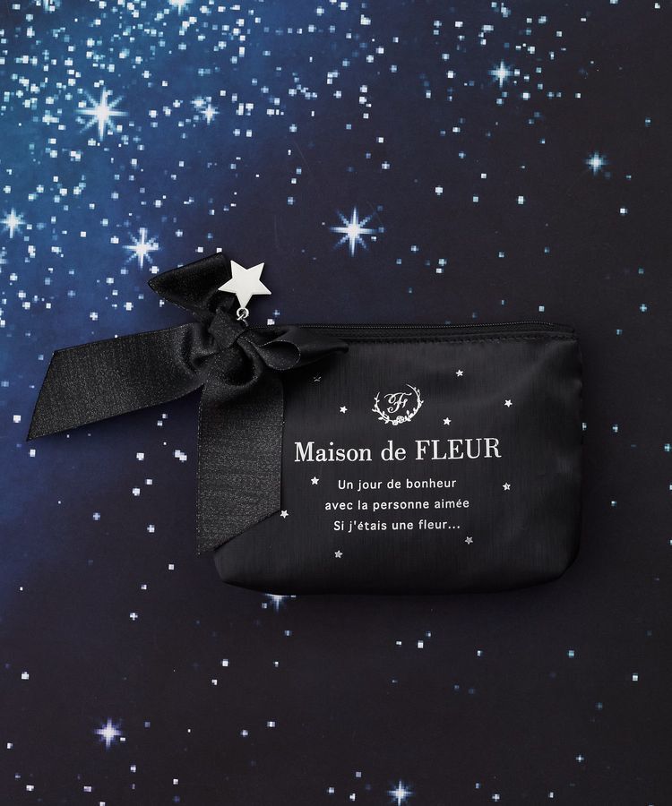 Maison de FLEUR「スターシャイニーポーチ」|ポーチ|ブラック