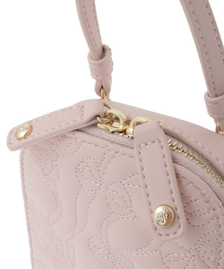 Maison de FLEUR「リボンキルティングスマホポシェット」|ショルダー・メッセンジャー|