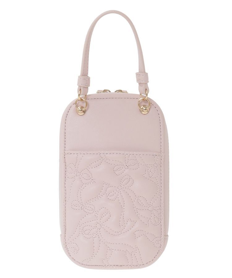 Maison de FLEUR「リボンキルティングスマホポシェット」|ショルダー・メッセンジャー|