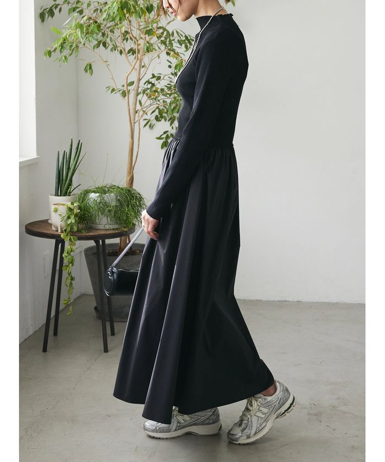 AnriettMusee「リブニットドッキングワンピース」|ワンピース|