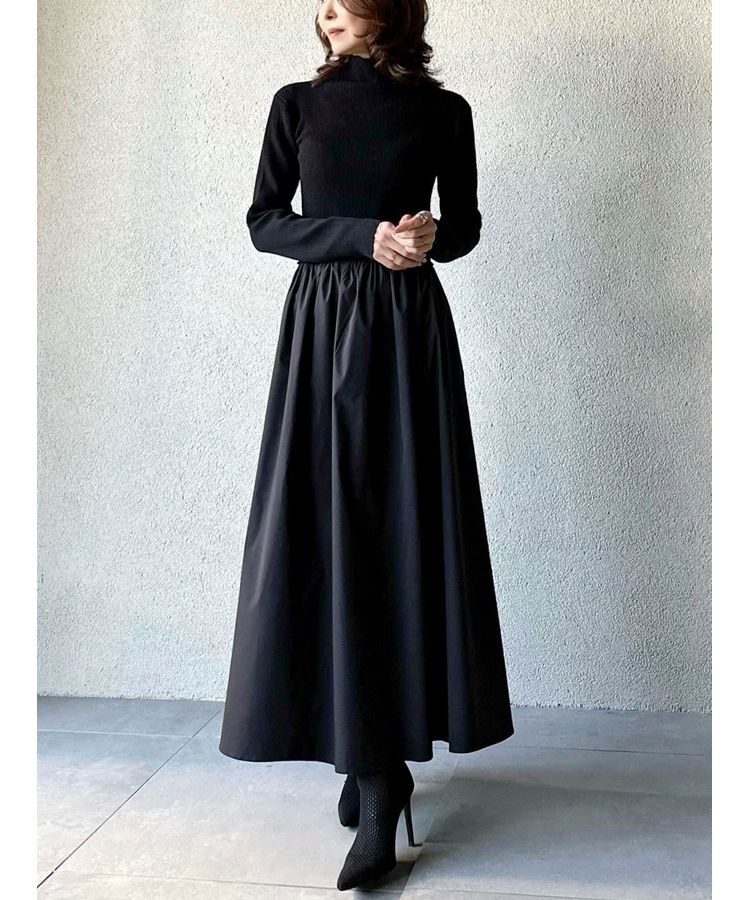 AnriettMusee「リブニットドッキングワンピース」|ワンピース|