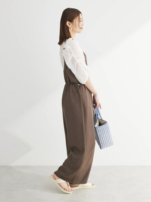 Green Parks「冷っとすずやかウエストドロストサロペット」|ワンピース|