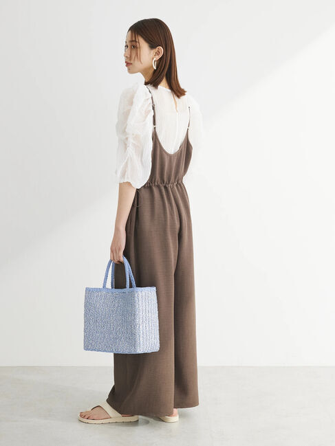 Green Parks「冷っとすずやかウエストドロストサロペット」|ワンピース|