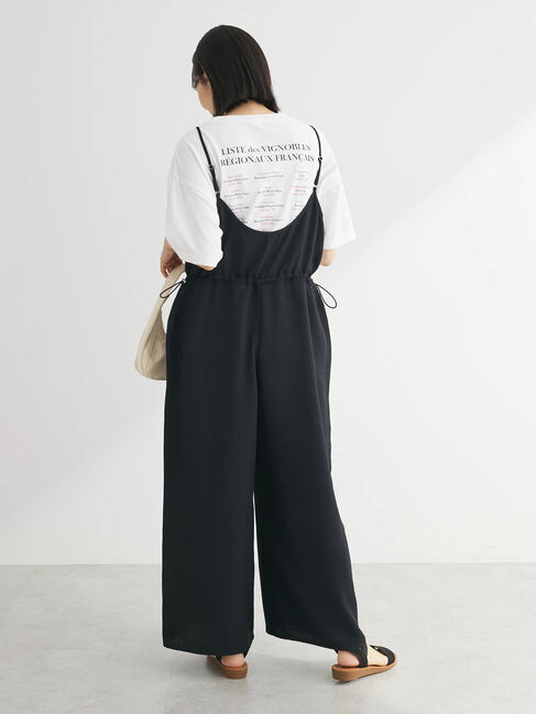 Green Parks「冷っとすずやかウエストドロストサロペット」|ワンピース|