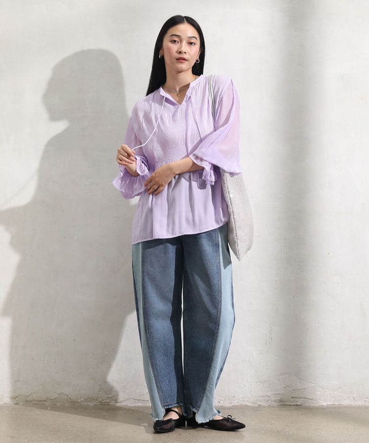 Green Parks「切り替えカーヴィーデニムパンツ」|デニム|