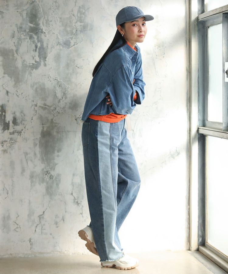 Green Parks「切り替えカーヴィーデニムパンツ」|デニム|