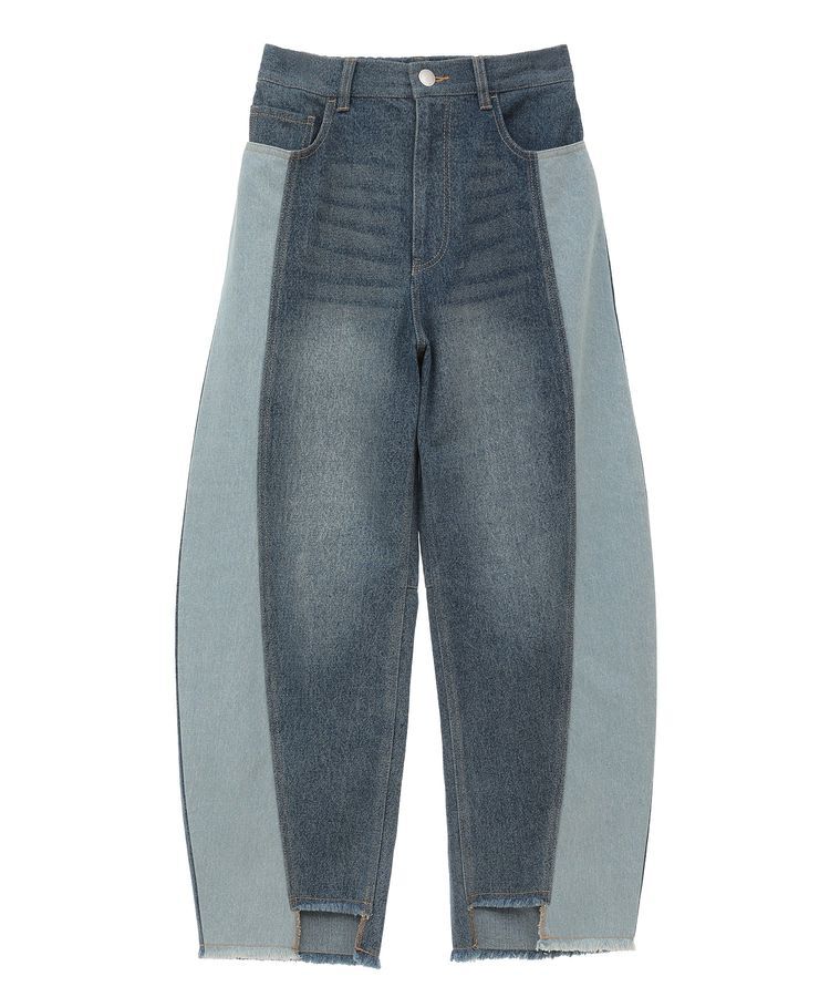 Green Parks「切り替えカーヴィーデニムパンツ」|デニム|