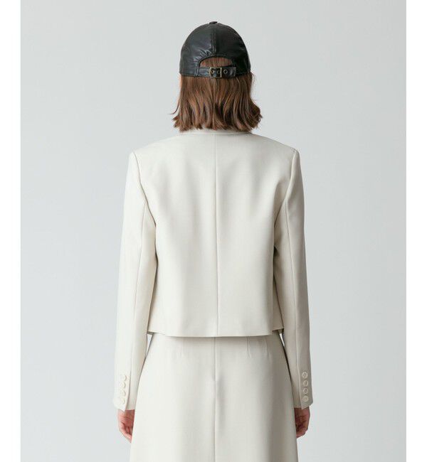 allureville「【セットアップ対応可能】ギャバショートジャケット」|テーラードジャケット|