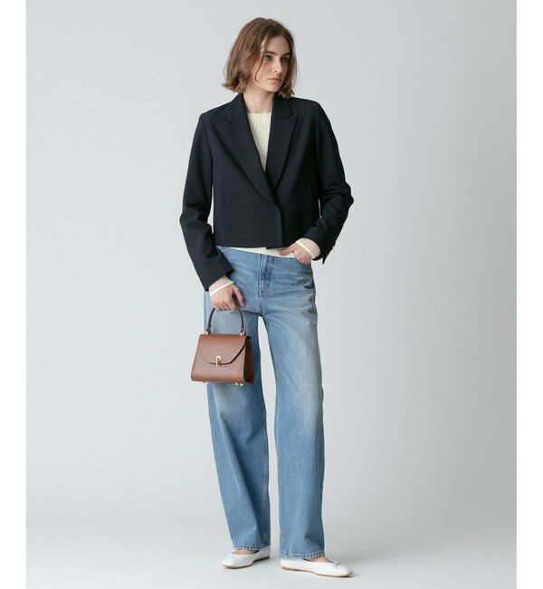 allureville「【セットアップ対応可能】ギャバショートジャケット」|テーラードジャケット|