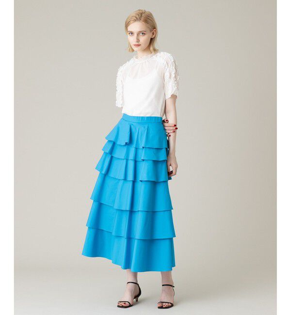 LOULOU WILLOUGHBY「《ドラマ着用》【LOULOU WILLOUGHBY】タフタミルフィーユスカート」|スカート|