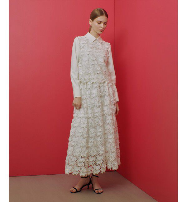 LOULOU WILLOUGHBY「【LOULOU WILLOUGHBY】ケミカルフラワーレースプルオーバー」|ニット・セーター|