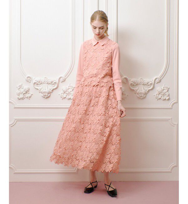 LOULOU WILLOUGHBY「【LOULOU WILLOUGHBY】ケミカルフラワーレースプルオーバー」|ニット・セーター|