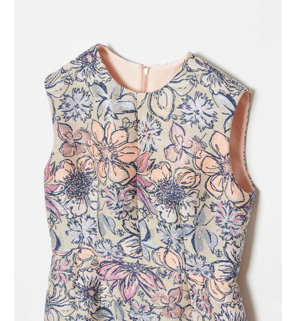 LOULOU WILLOUGHBY「【LOULOU WILLOUGHBY】MALHIAフラワージャガードノースリワンピース」|ワンピース|