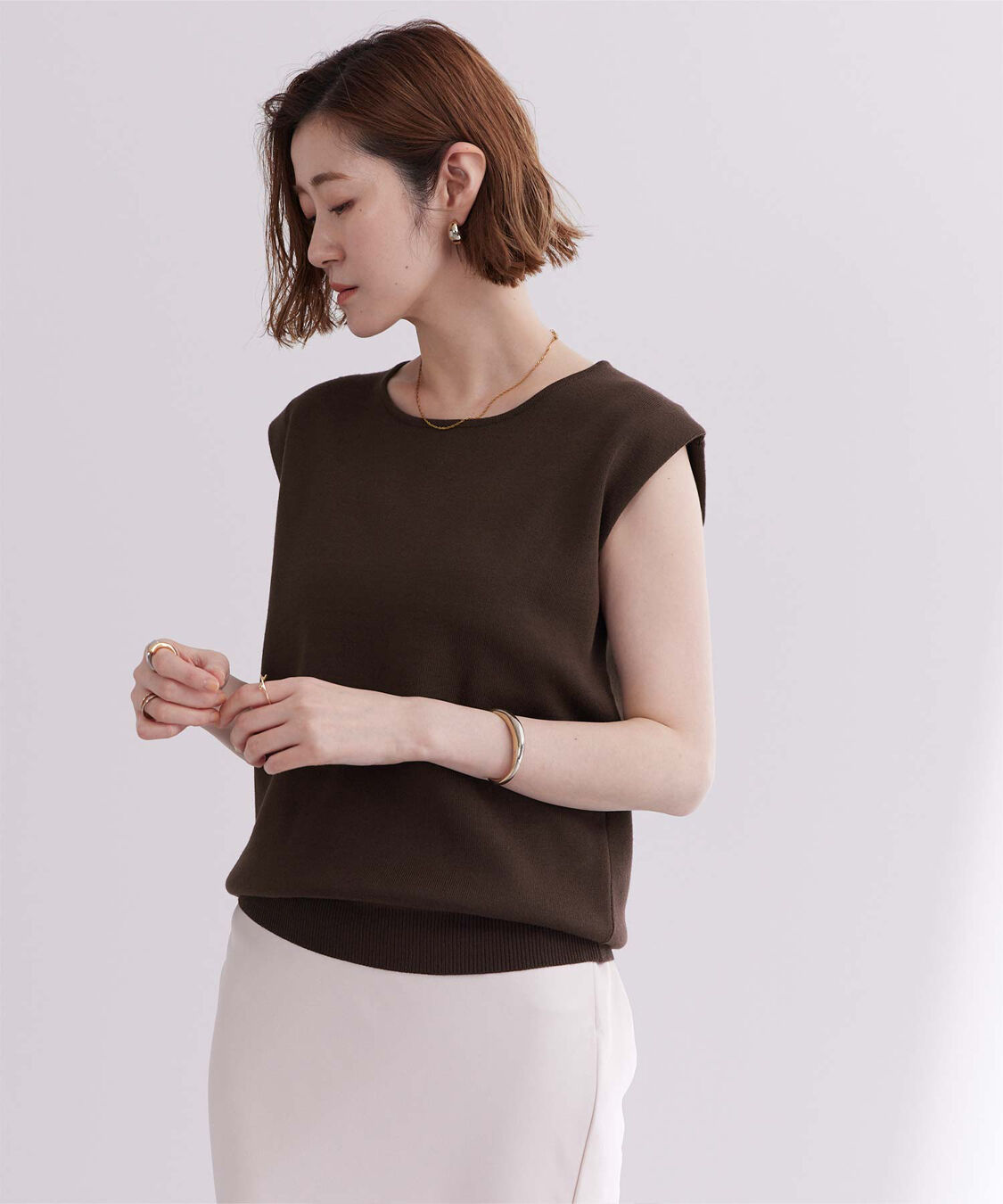 ur's「フレンチスリーブニットトップス」|ニット・セーター|