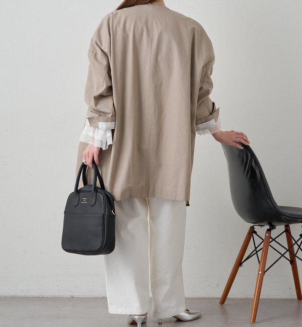  「ノーカラーコクーンシルエットコート」|その他|