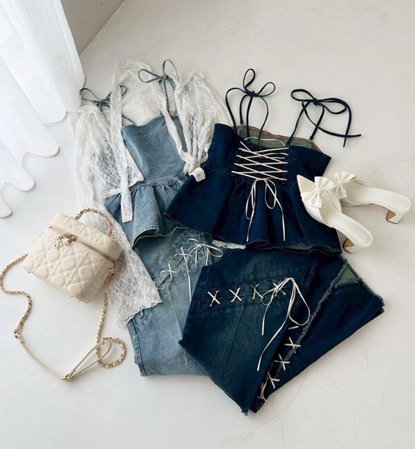  「【お揃いcollection】デニムビスチェ」|シャツ・ブラウス|