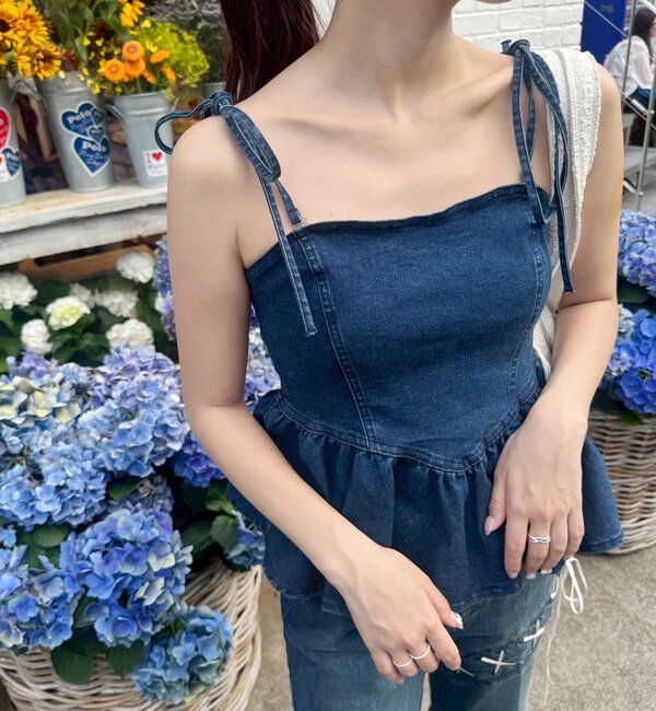  「【お揃いcollection】デニムビスチェ」|シャツ・ブラウス|