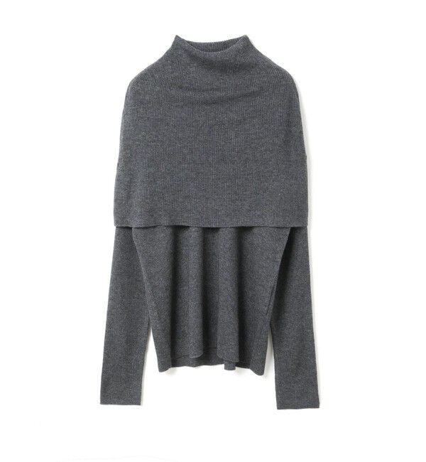mizuiro ind「mizuiro ind ケープカラーリブプルオーバー」|ニット・セーター|