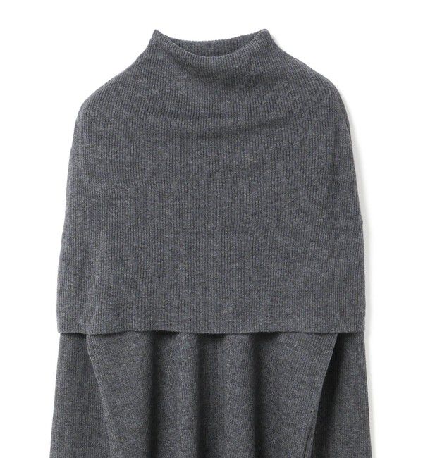 mizuiro ind「mizuiro ind ケープカラーリブプルオーバー」|ニット・セーター|