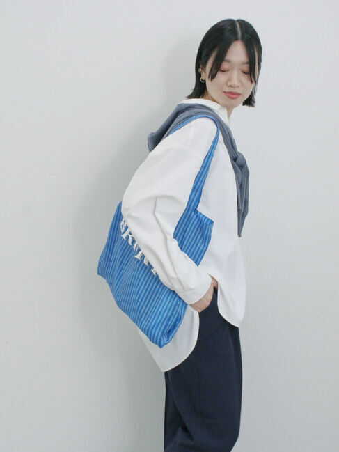 Samansa Mos2 blue「【イージーケア】マルチスタイルシャツ」|シャツ・ブラウス|