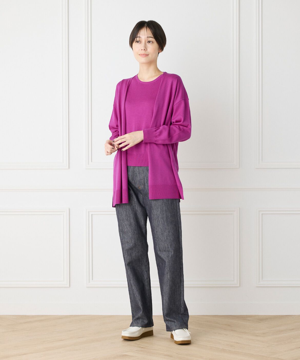 DAY by DAY it&rsquo;s international「ウォッシャブルウール着流しロングカーディガン《HARMONY》」|カーディガン|