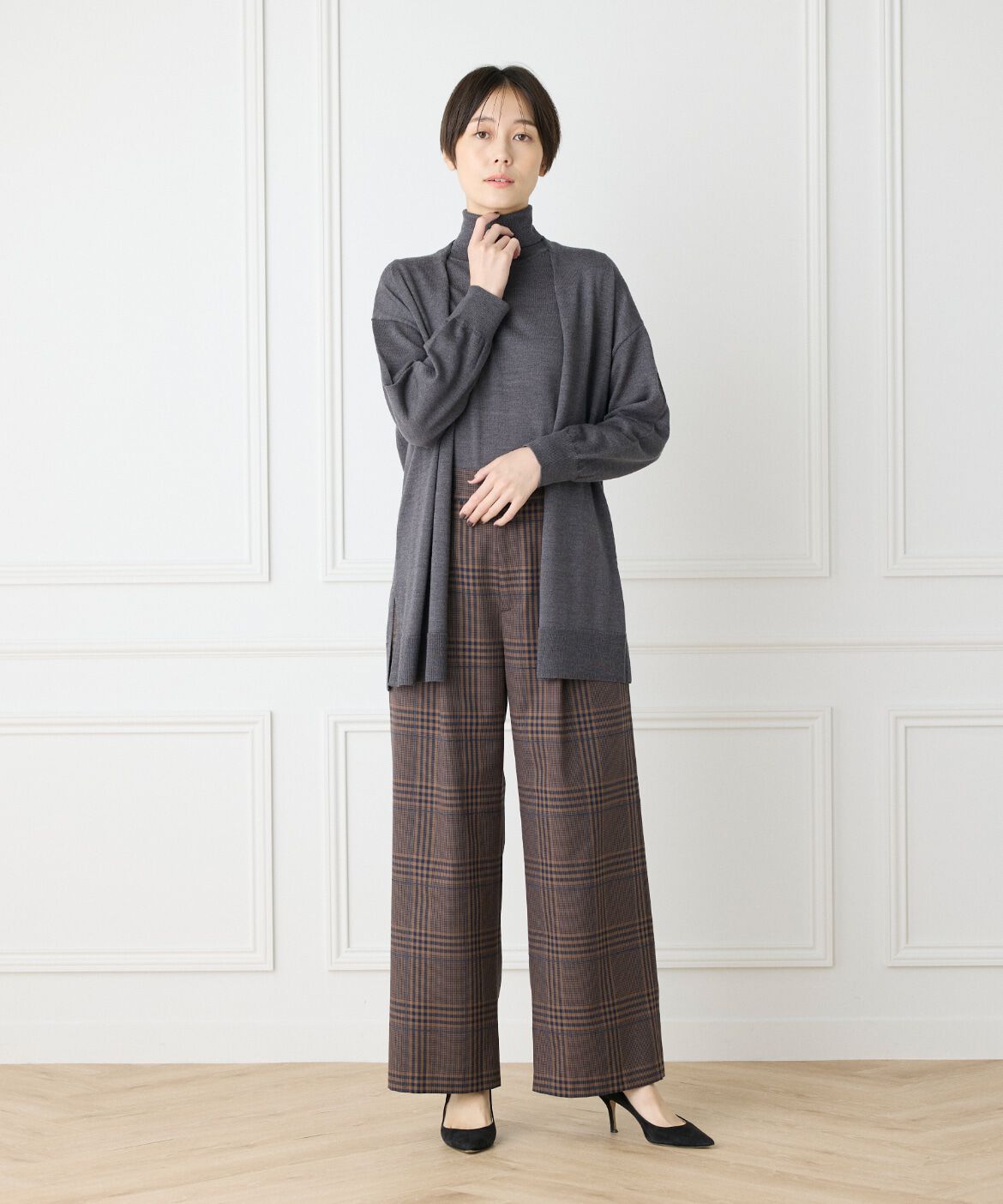 DAY by DAY it&rsquo;s international「ウォッシャブルウール着流しロングカーディガン《HARMONY》」|カーディガン|