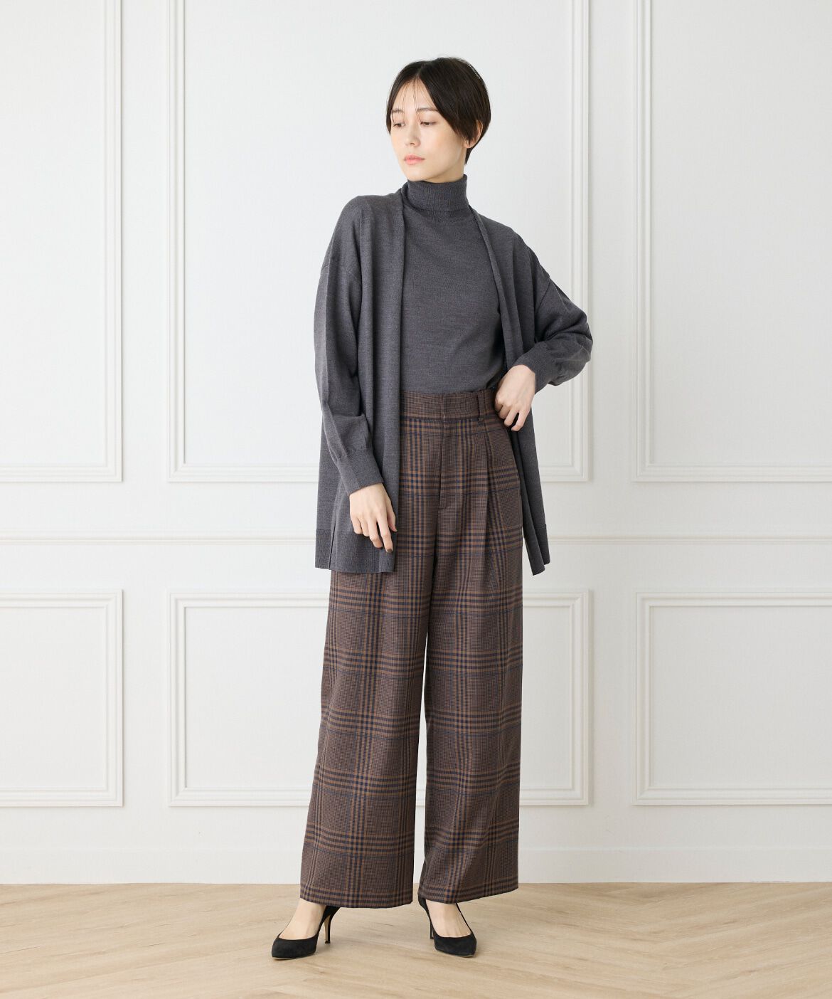 DAY by DAY it&rsquo;s international「ウォッシャブルウール着流しロングカーディガン《HARMONY》」|カーディガン|