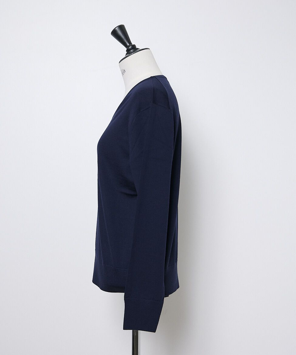 INED「FF30ゲージ Vネックニット」|ニット・セーター|