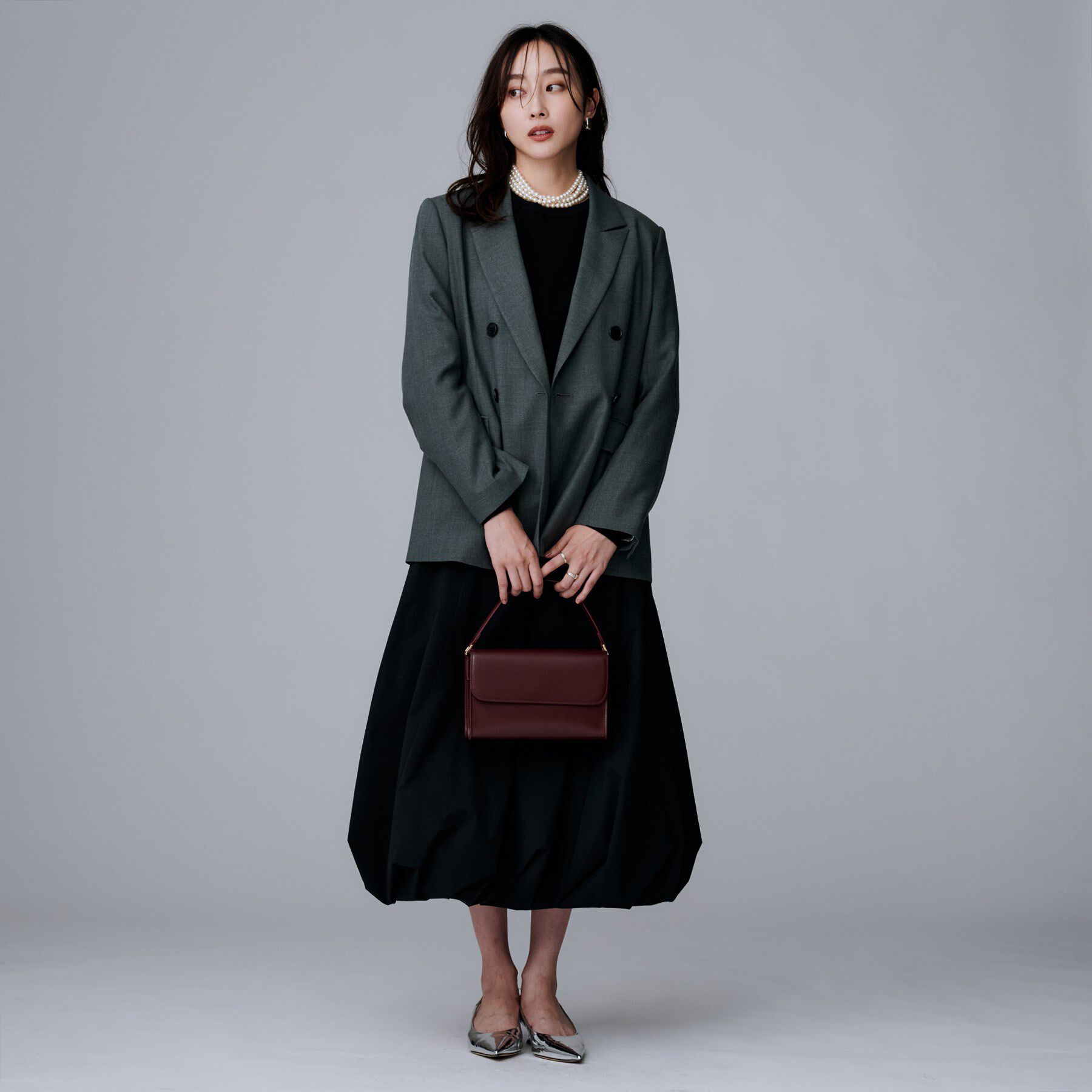 UNTITLED「【アンサンブル可/きれいめ】ウールミラノリブニット」|ニット・セーター|