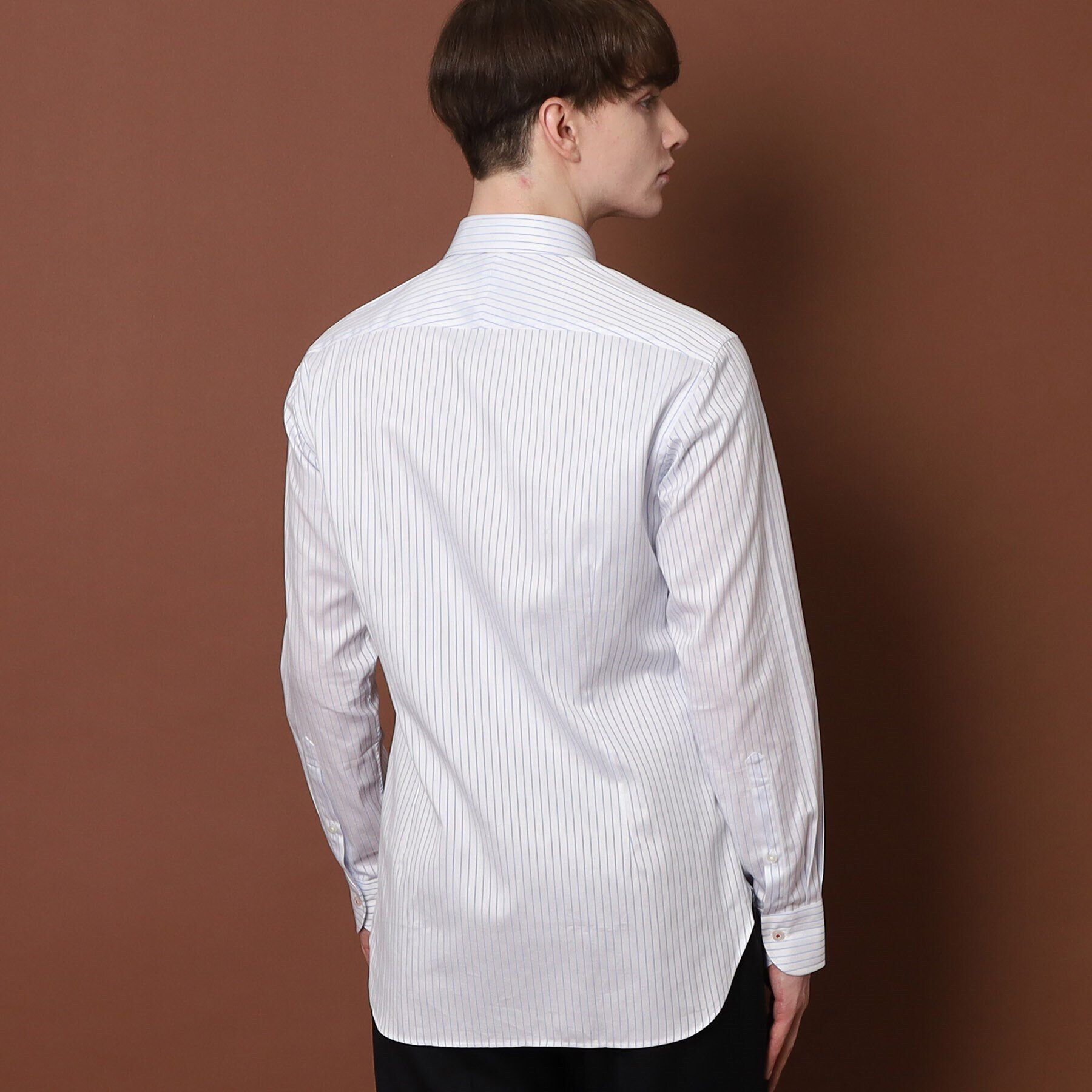 DRESSTERIOR「100／2 ヘリンボーンストライプ ボタンダウンシャツ」|シャツ・ブラウス|