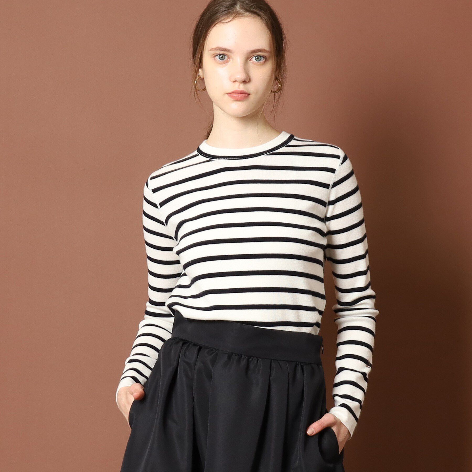 DRESSTERIOR「ストレッチフルニードルプルオーバーニット」|ニット・セーター|