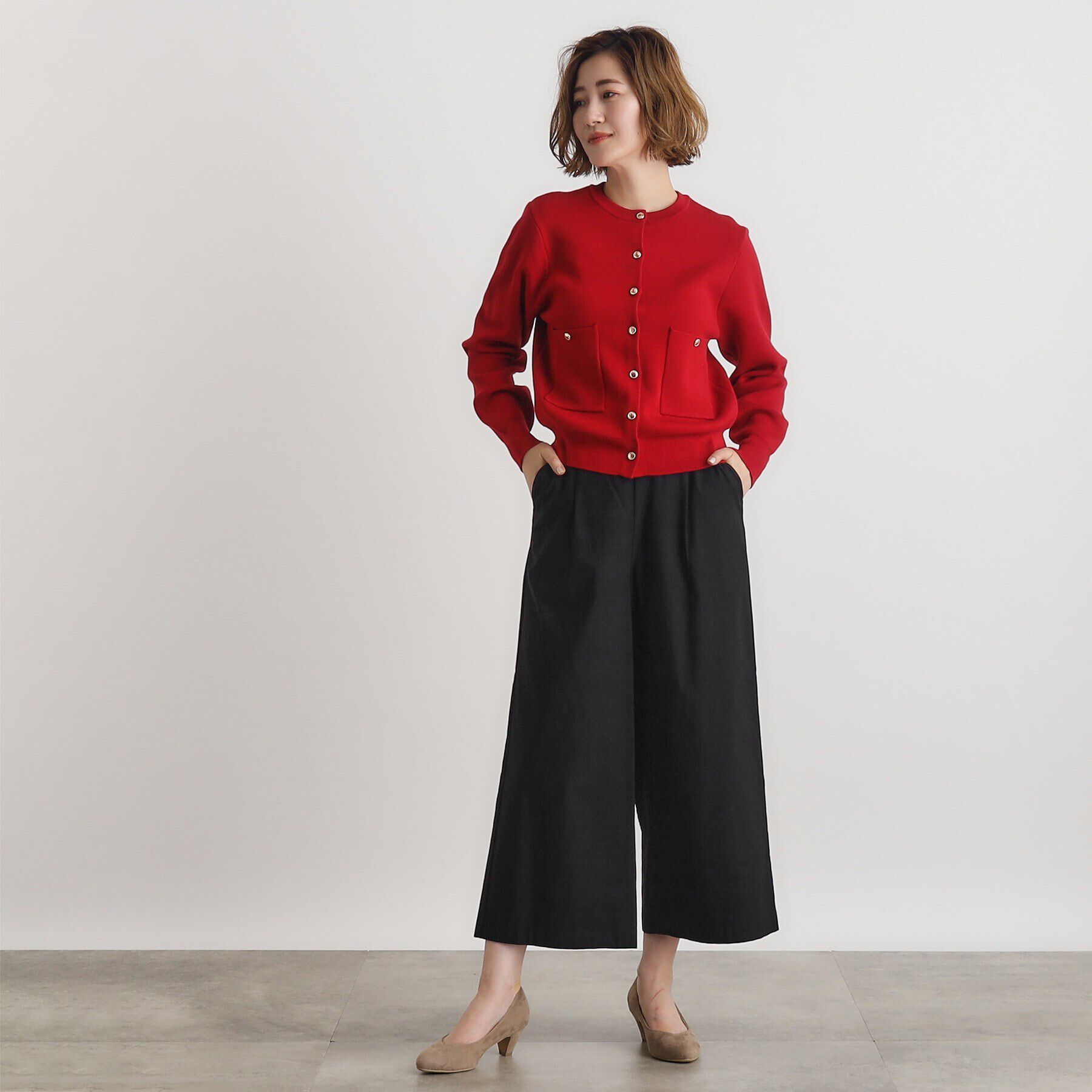 grove「【多機能】裏起毛ハイパーストレッチワイドパンツ」|その他|