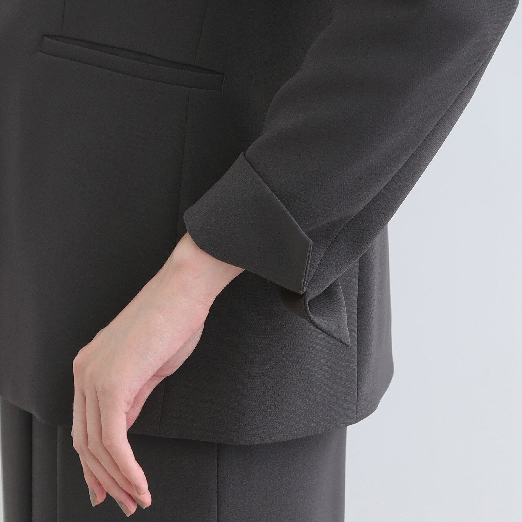 INDIVI「【洗える／日本製／定番スーツ】トリアセテート混ストレッチノーカラージャケット」|スーツ|