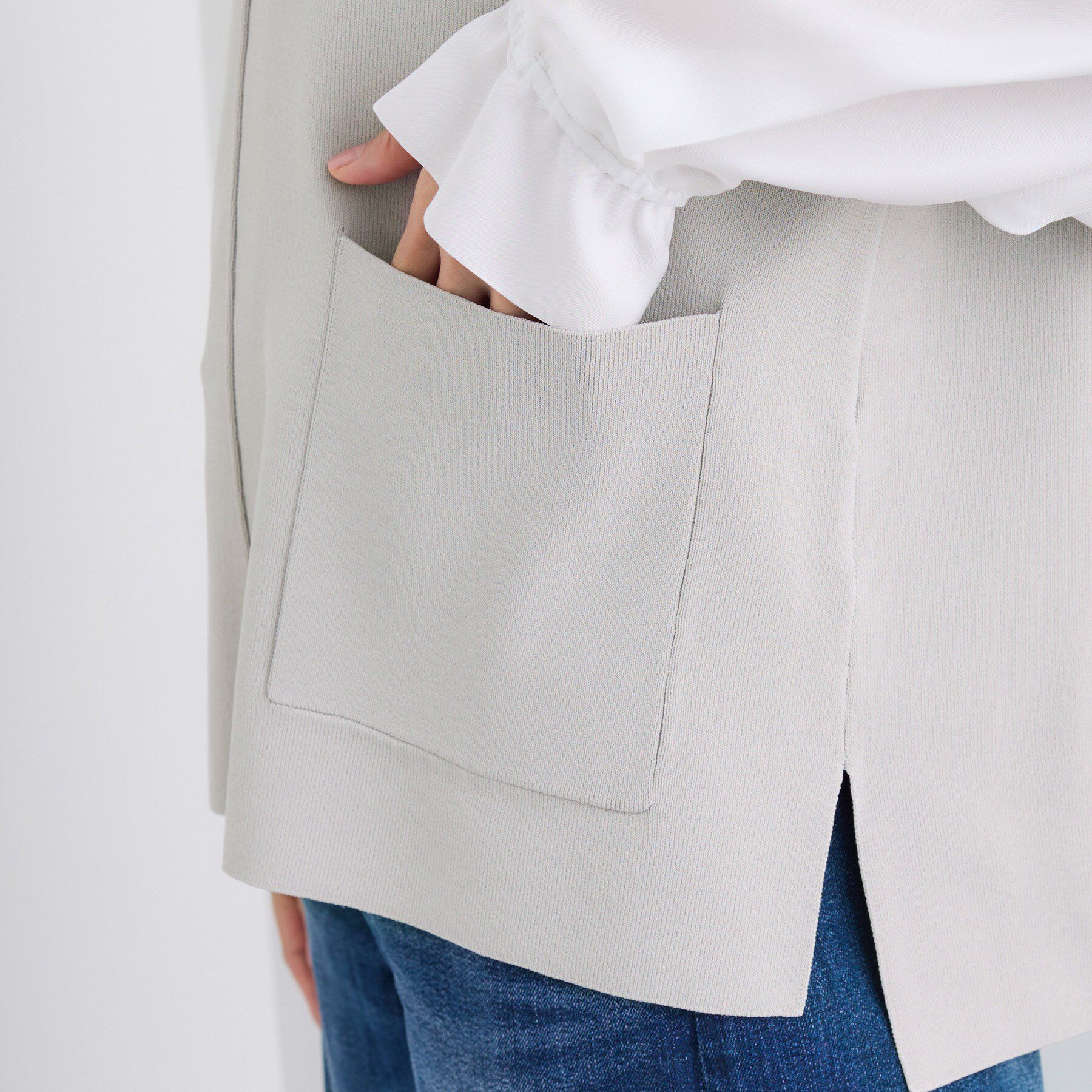 INDIVI「Vネック ニットジレ」|ニット・セーター|