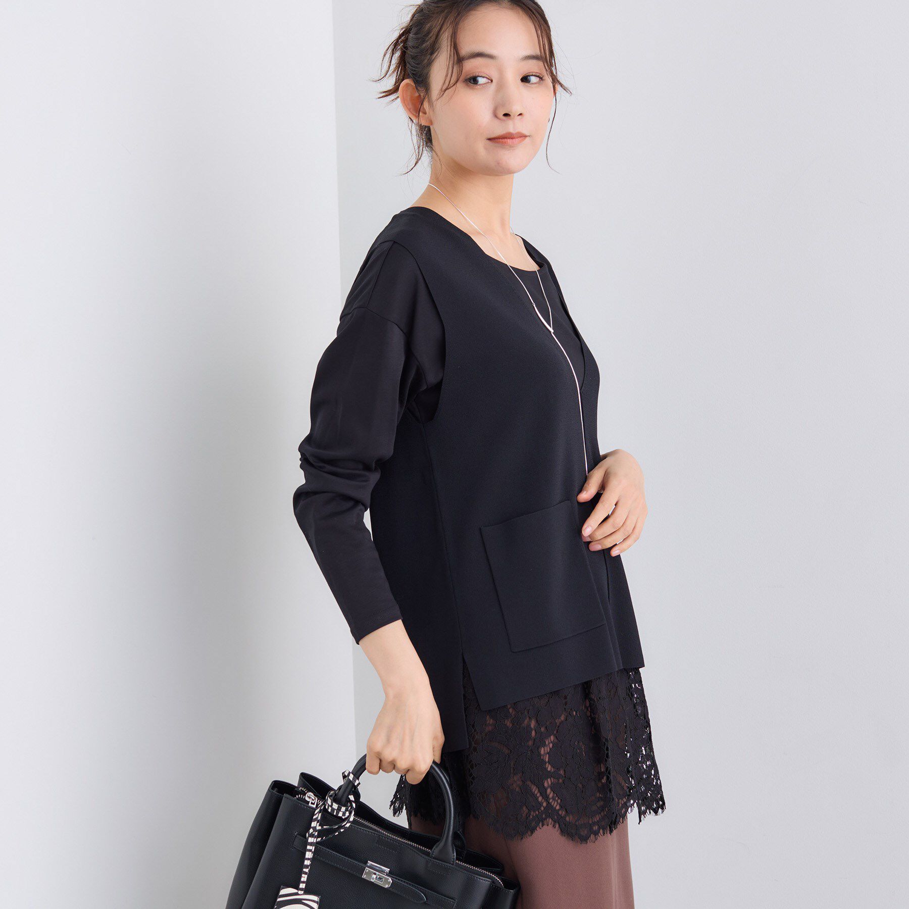 INDIVI「Vネック ニットジレ」|ニット・セーター|